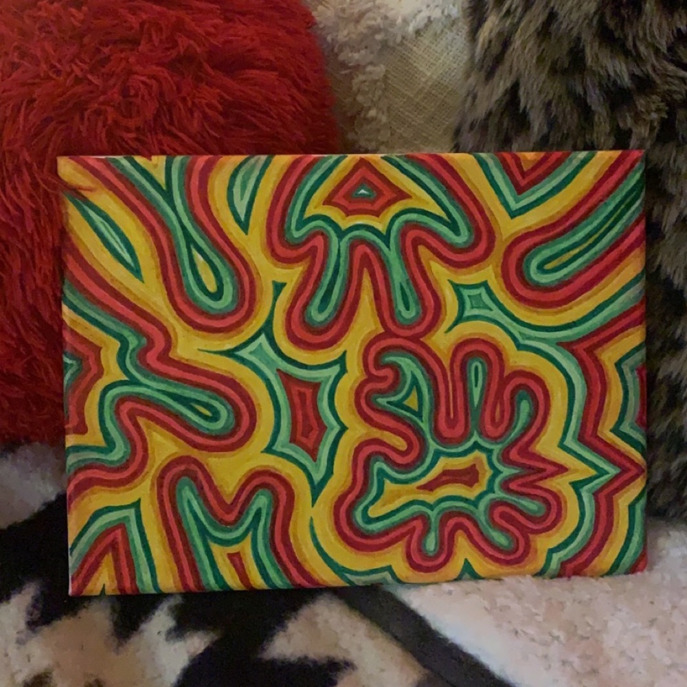 Trippy Rasta Color Canvas